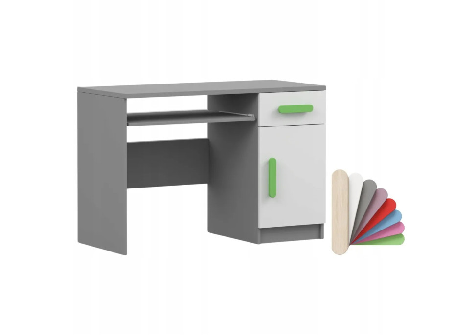 Písací stôl SCOUT - šedý/biely (8 variant)