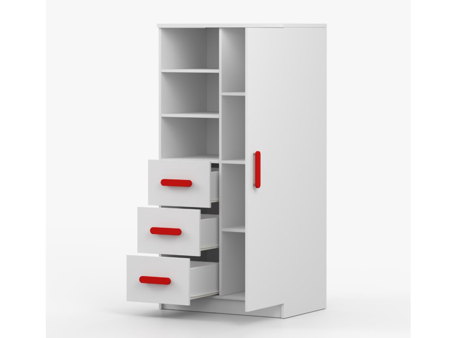 Regál SCOUT - biely (8 variant)