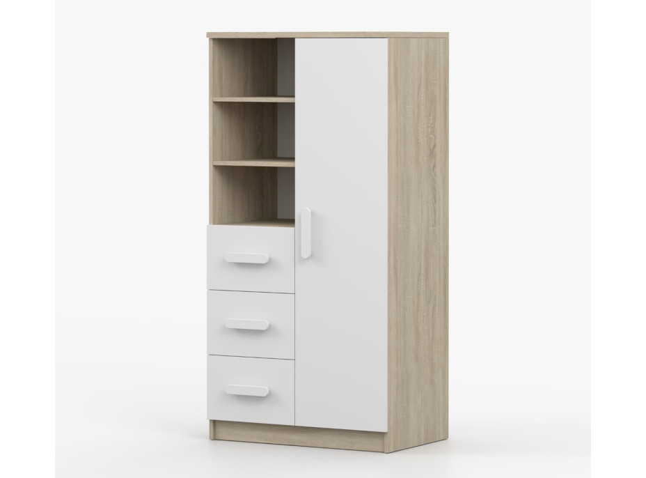 Regál SCOUT - dub sonoma/biely (8 variant)