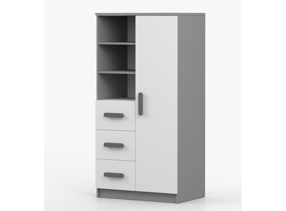 Regál SMYK - šedý/biely (viac variant)
