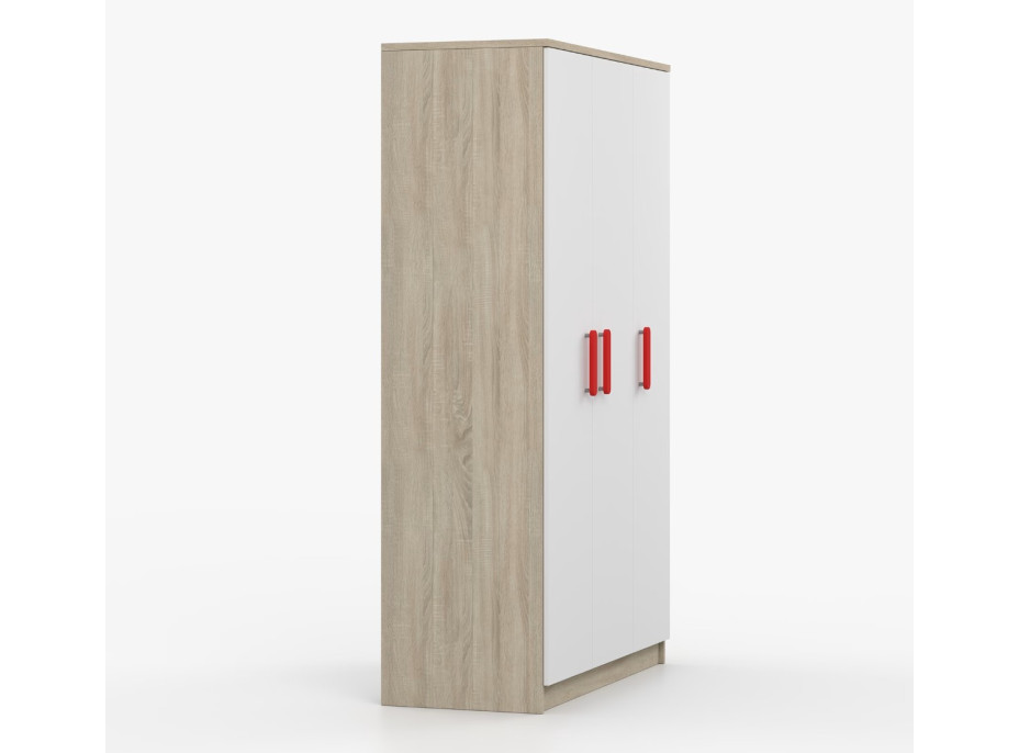 Šatní skříň SCOUT 2 - dub sonoma/bílá (8 variant)