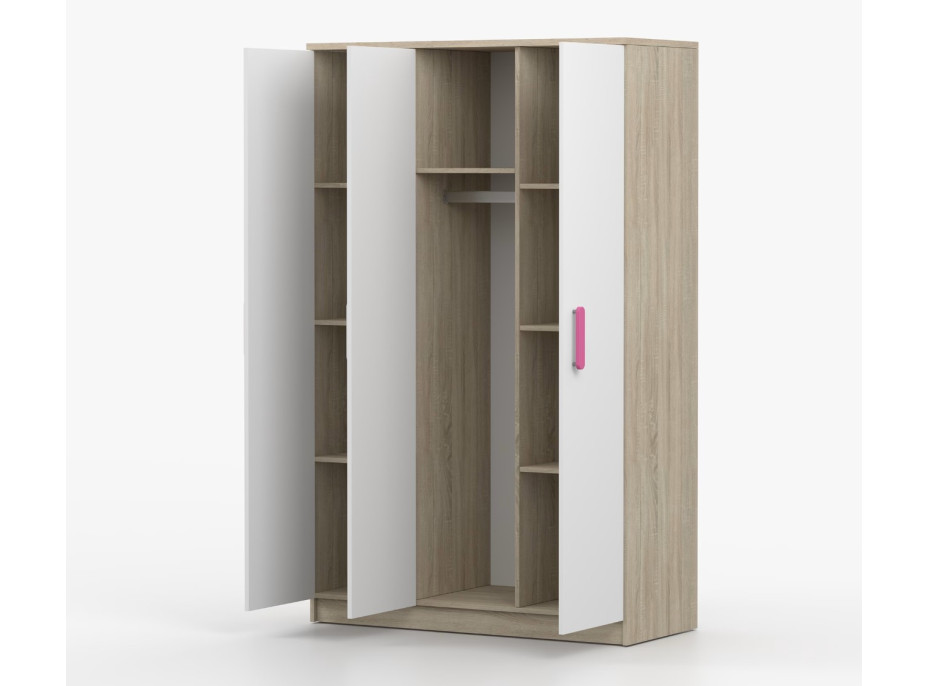 Šatníková skriňa SCOUT 2 - dub sonoma/biela (viac variant)