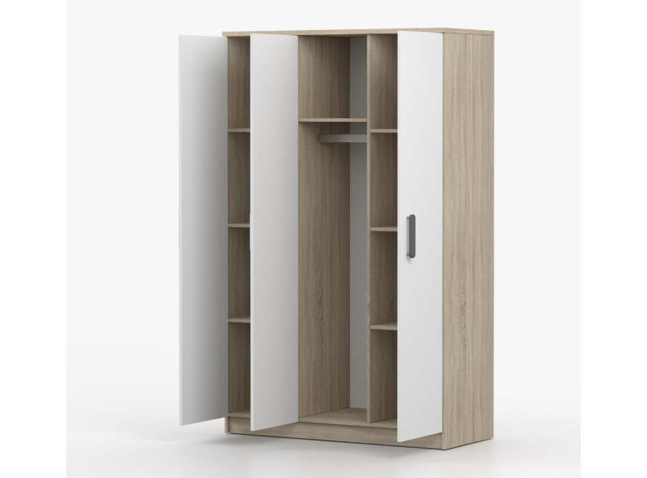 Šatní skříň SCOUT 2 - dub sonoma/bílá (8 variant)