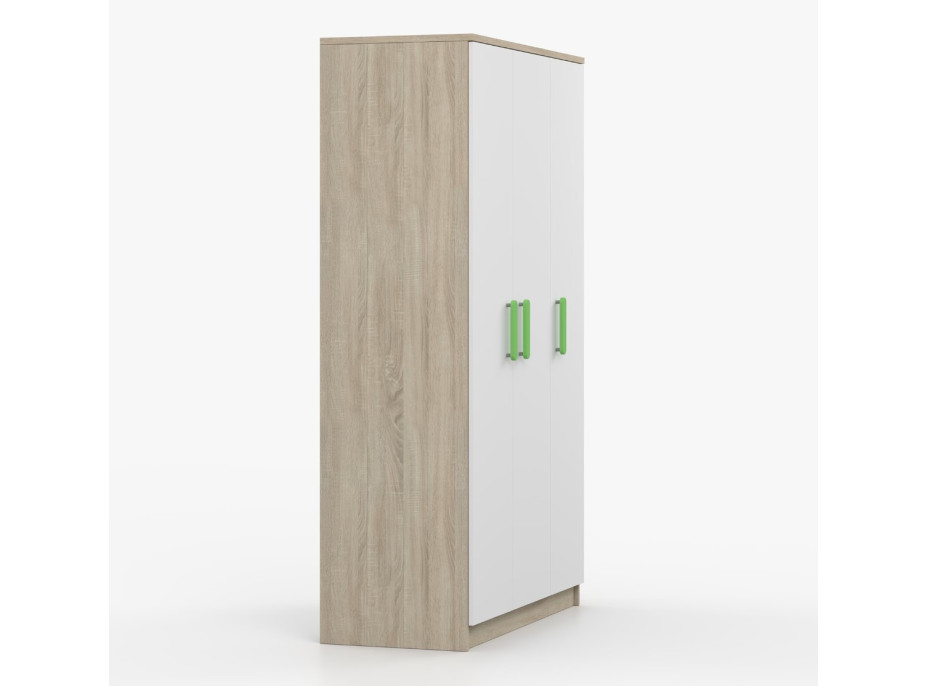 Šatní skříň SCOUT 2 - dub sonoma/bílá (8 variant)