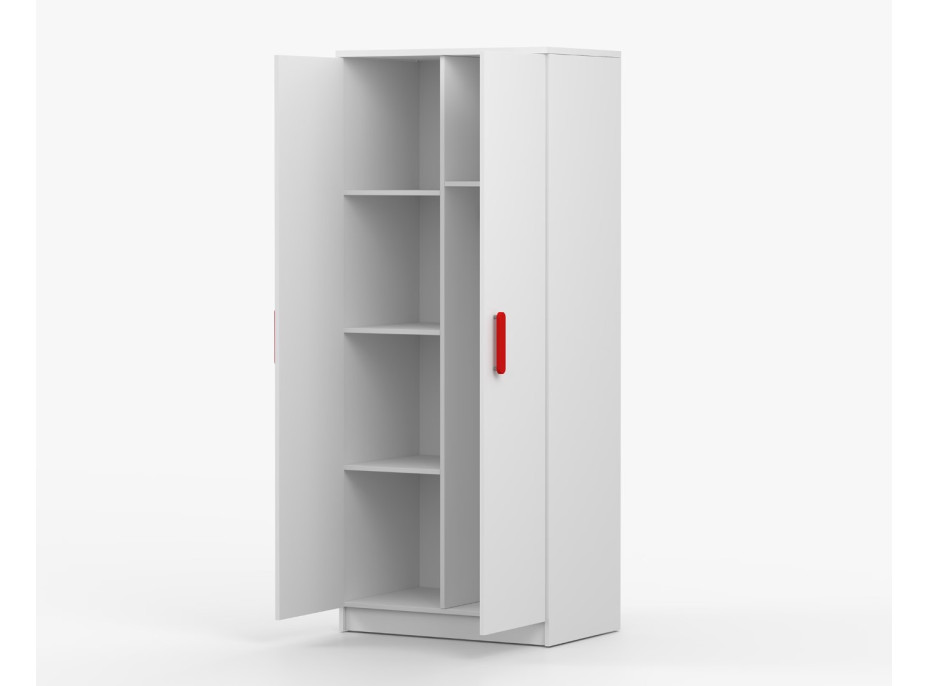Šatníková skriňa SCOUT - biela (8 variant)