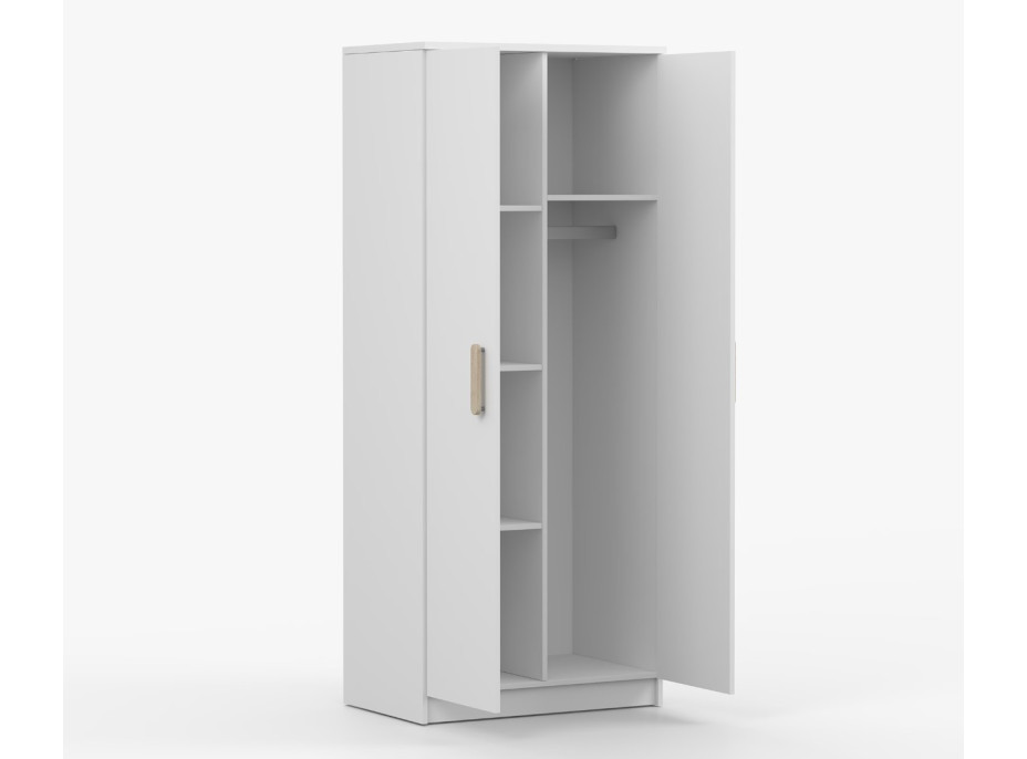 Šatníková skriňa SCOUT - biela (8 variant)