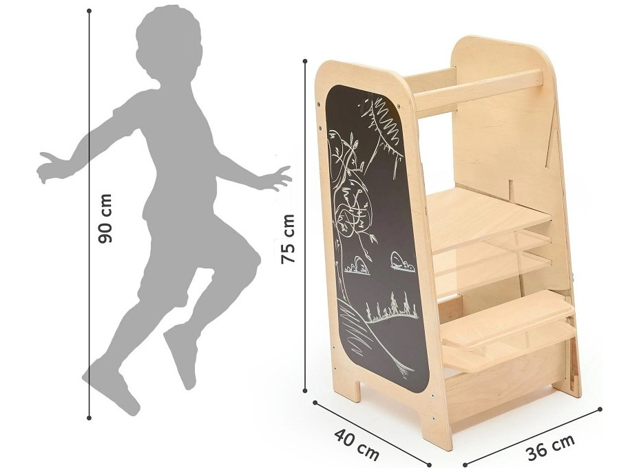 BusyKids Rastúca učiaca veža Play 5v1 75 cm