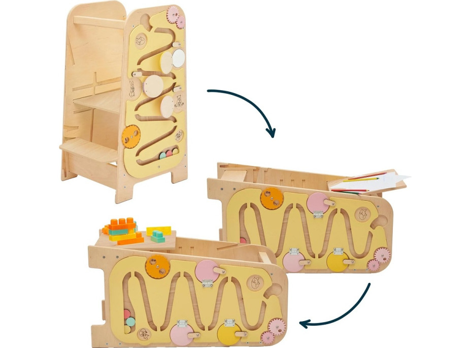 BusyKids Rastúca učiaca veža Play 5v1 75 cm