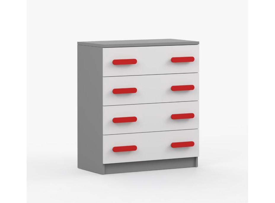 Komoda SCOUT - šedá/biela (8 variant)