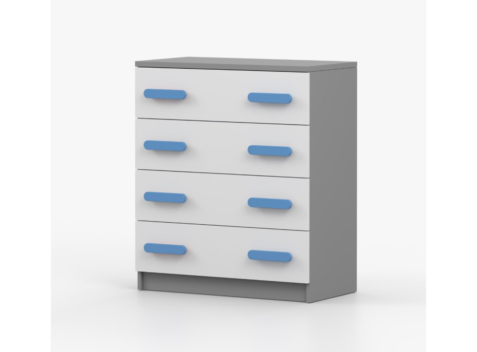 Komoda SCOUT - šedá/biela (8 variant)