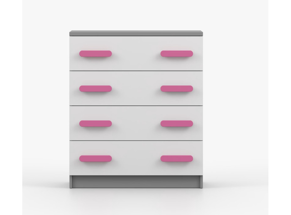 Komoda SCOUT - šedá/biela (viac variant)