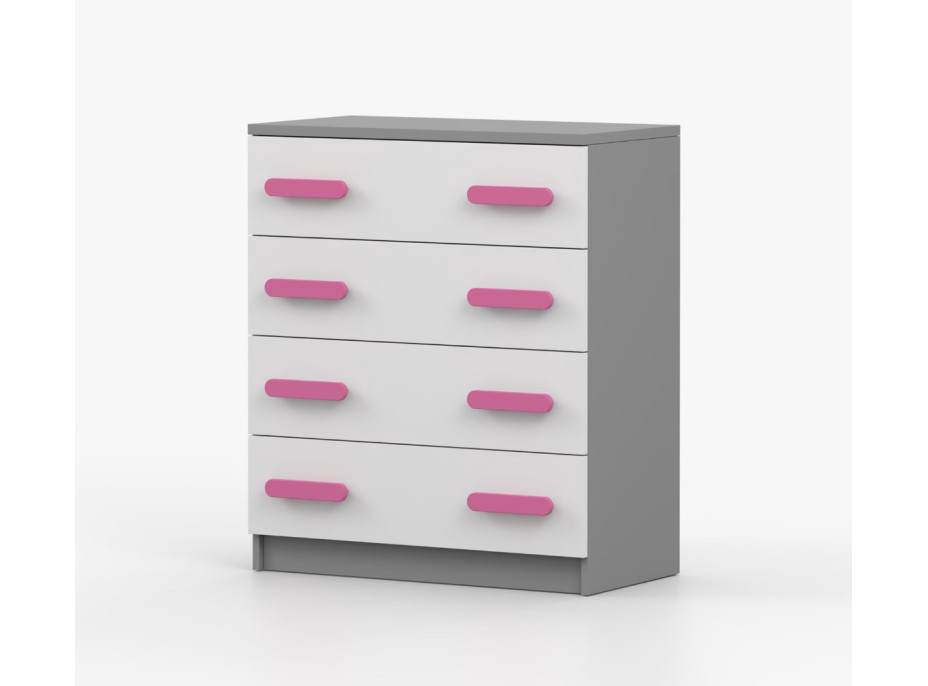 Komoda SCOUT - šedá/biela (viac variant)