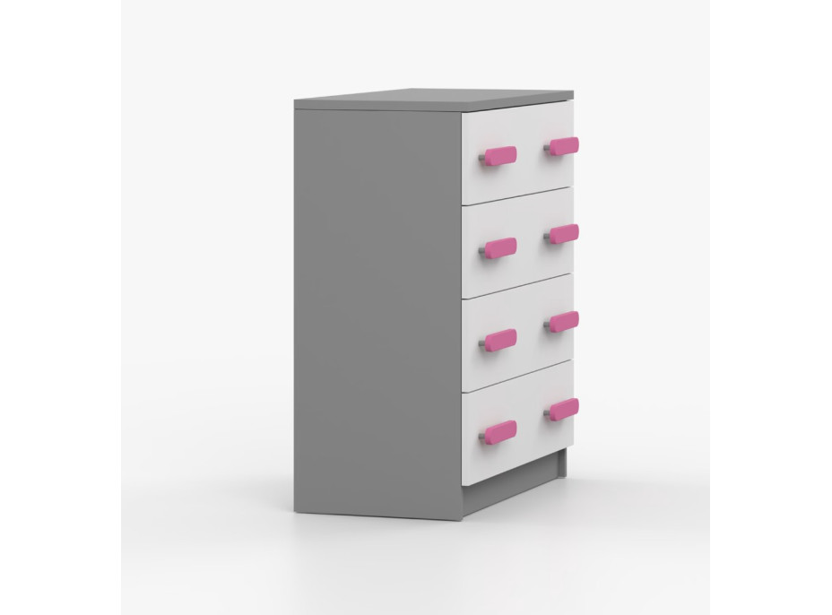 Komoda SCOUT - šedá/biela (viac variant)