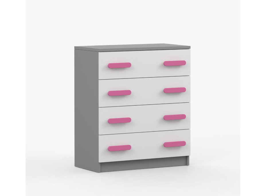 Komoda SCOUT - šedá/biela (viac variant)