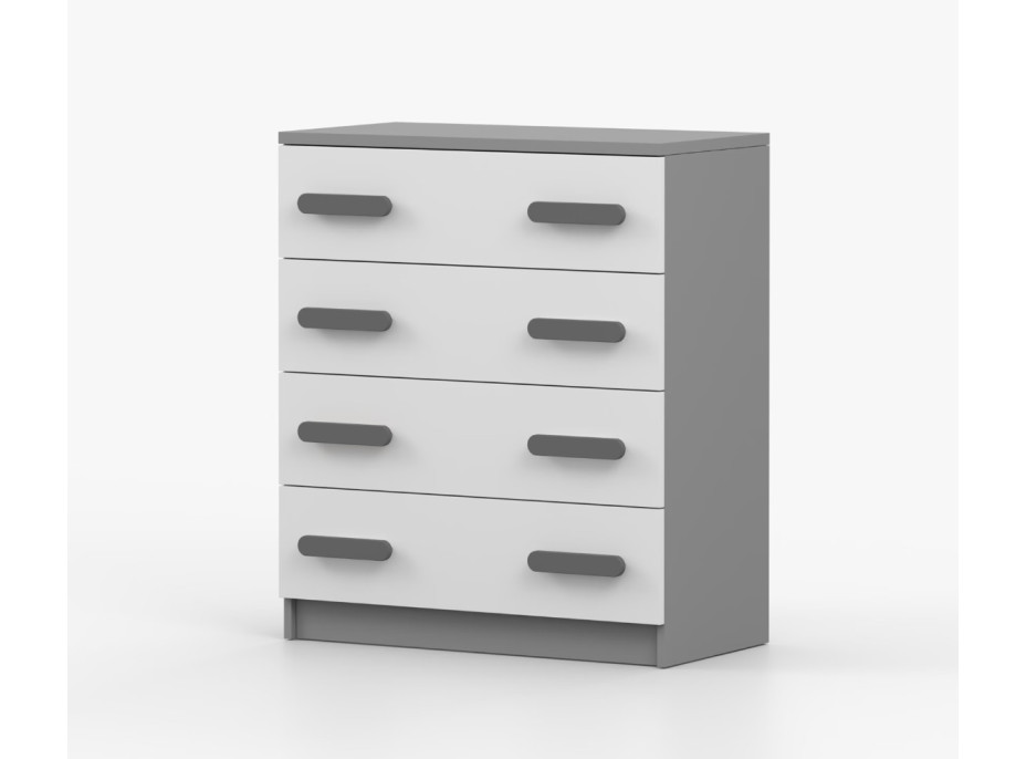 Komoda SCOUT - šedá/biela (8 variant)
