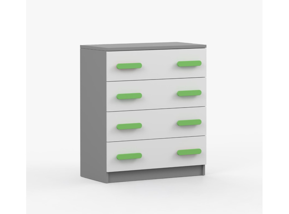 Komoda SCOUT - šedá/biela (8 variant)