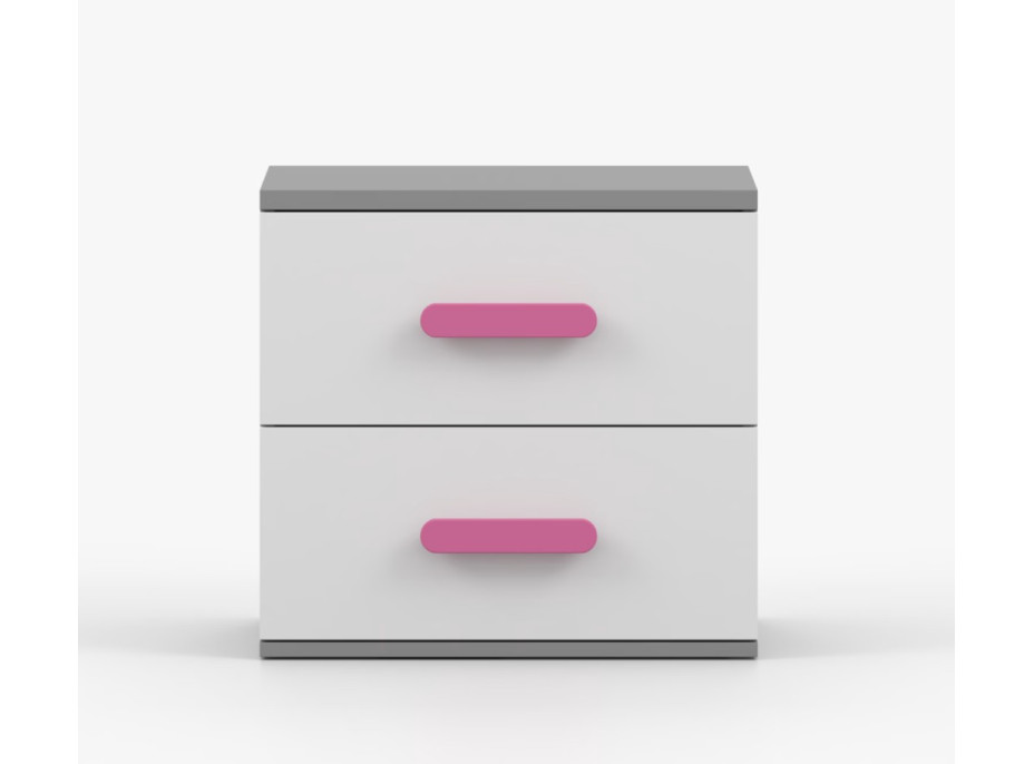 Nočný stolík SCOUT - šedý/biely (viac variant)