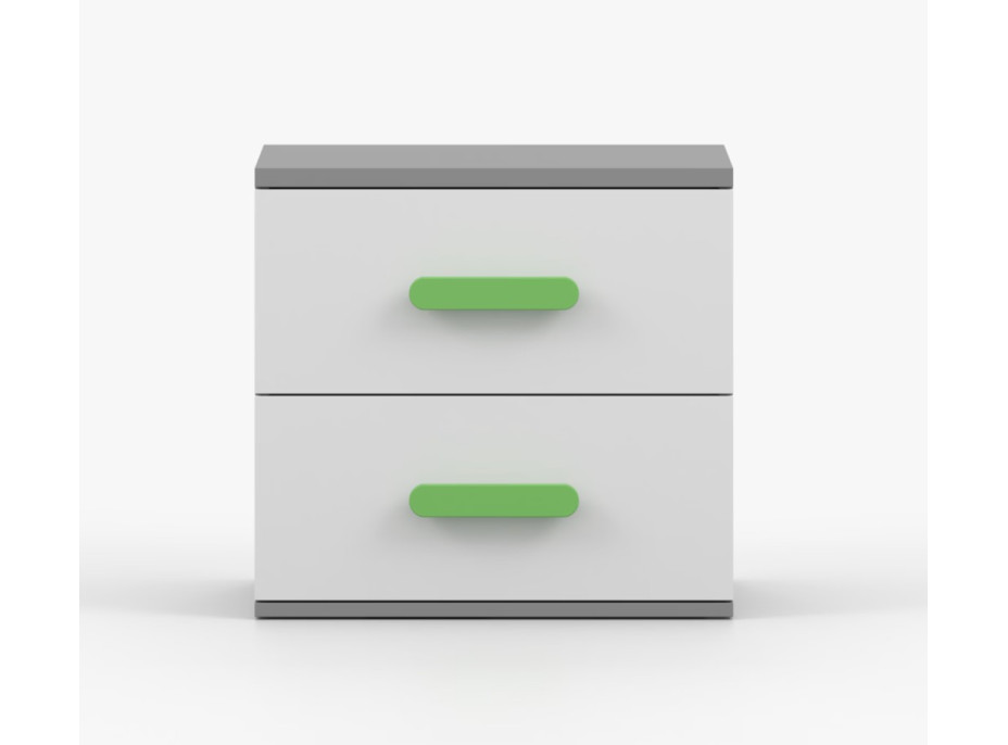 Nočný stolík SCOUT - šedý/biely (8 variant)