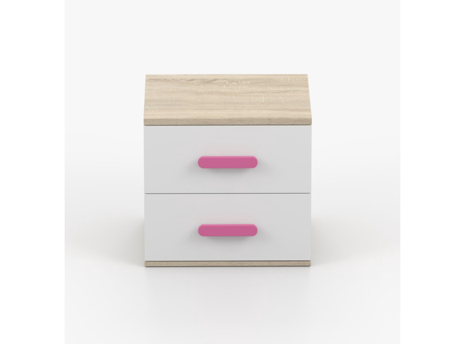 Nočný stolík SCOUT - dub sonoma/biely (viac variant)