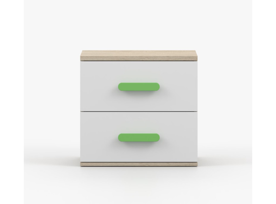 Nočný stolík SCOUT - dub sonoma/biely (8 variant)