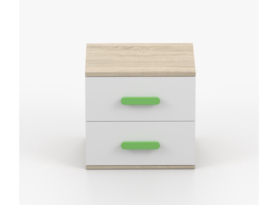 Nočný stolík SCOUT - dub sonoma/biely (8 variant)