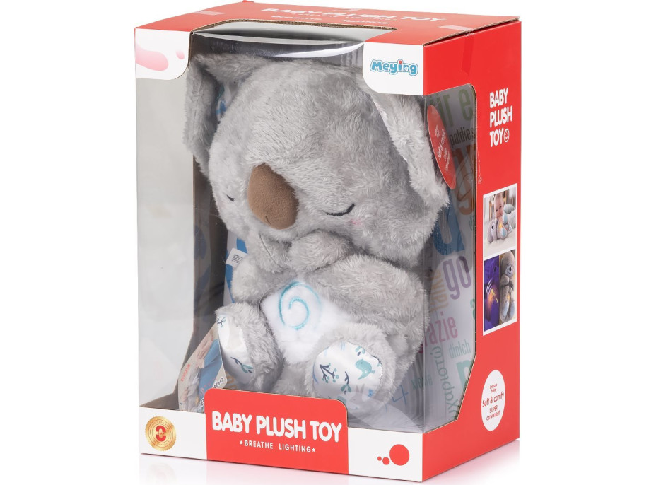 CHIPOLINO Plyšová dýchajúca hračka s hudbou Koala White,Grey