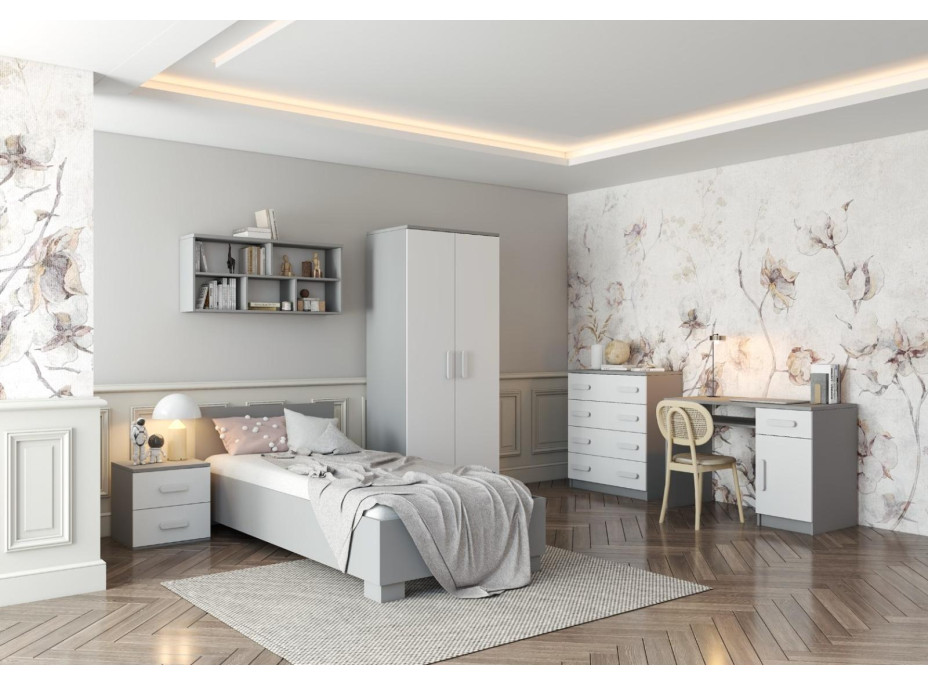 Posteľ SCOUT 200x90 cm - šedá