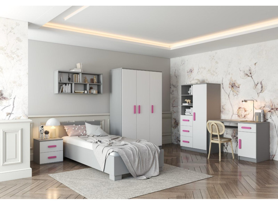 Regál SCOUT - šedý/biely (viac variant)