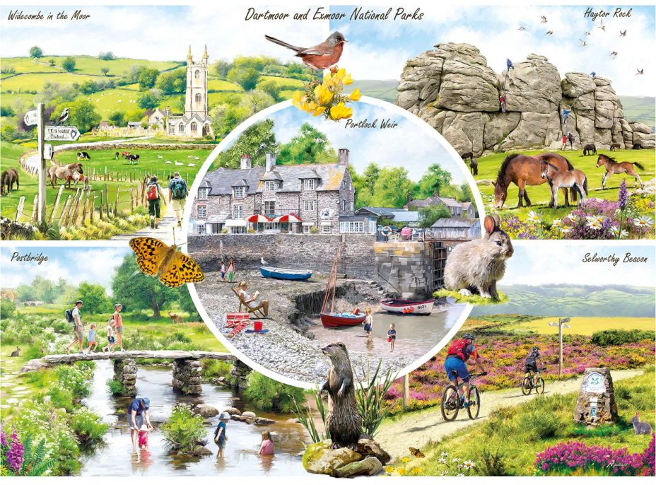 GIBSONS Puzzle Dartmoor & Exmoor 1000 dielikov
