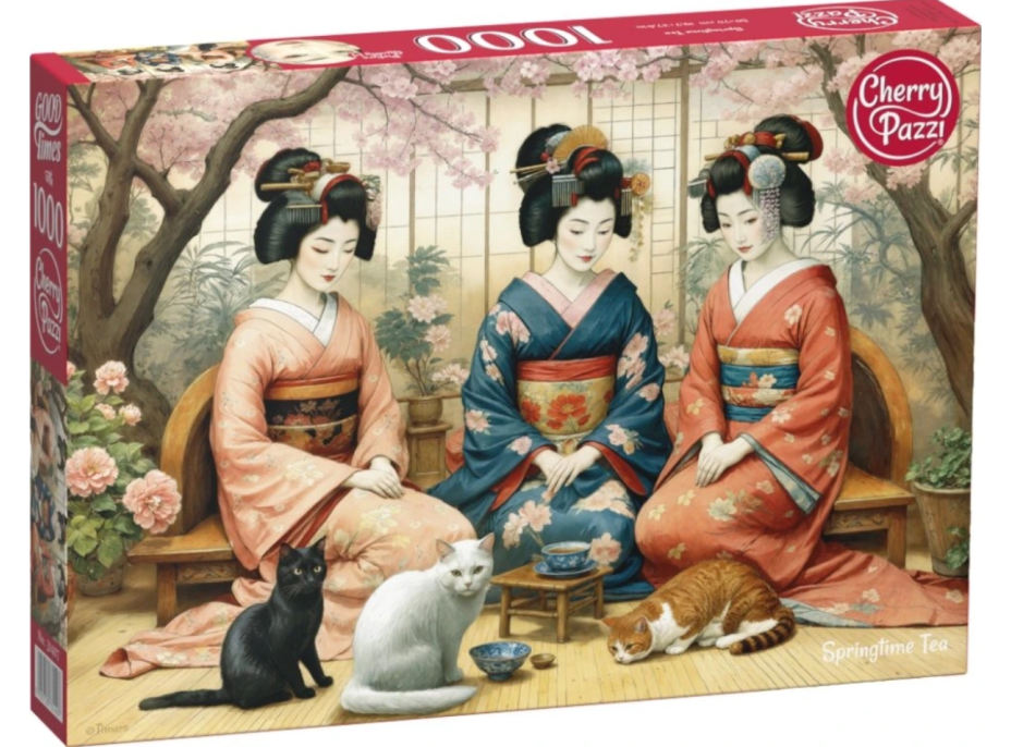CHERRY PAZZI Puzzle Jarný čaj 1000 dielikov