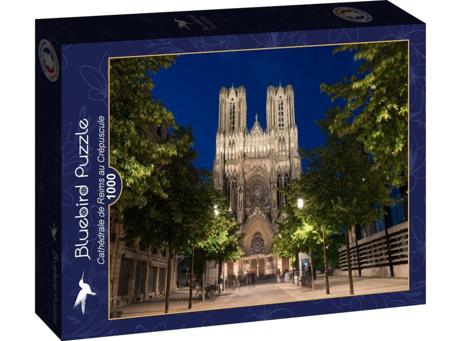 BLUEBIRD Puzzle Katedrála v Remeši za súmraku 1000 dielikov