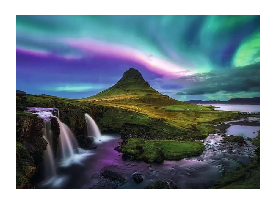 RAVENSBURGER Puzzle Čarovná noc na Islande 1000 dielikov