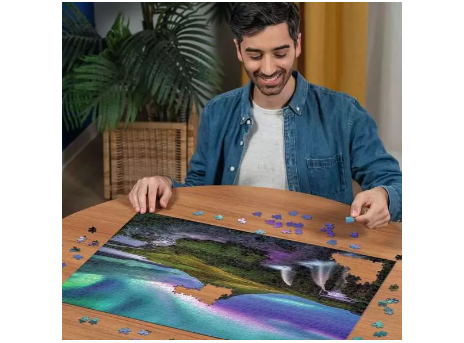 RAVENSBURGER Puzzle Čarovná noc na Islande 1000 dielikov