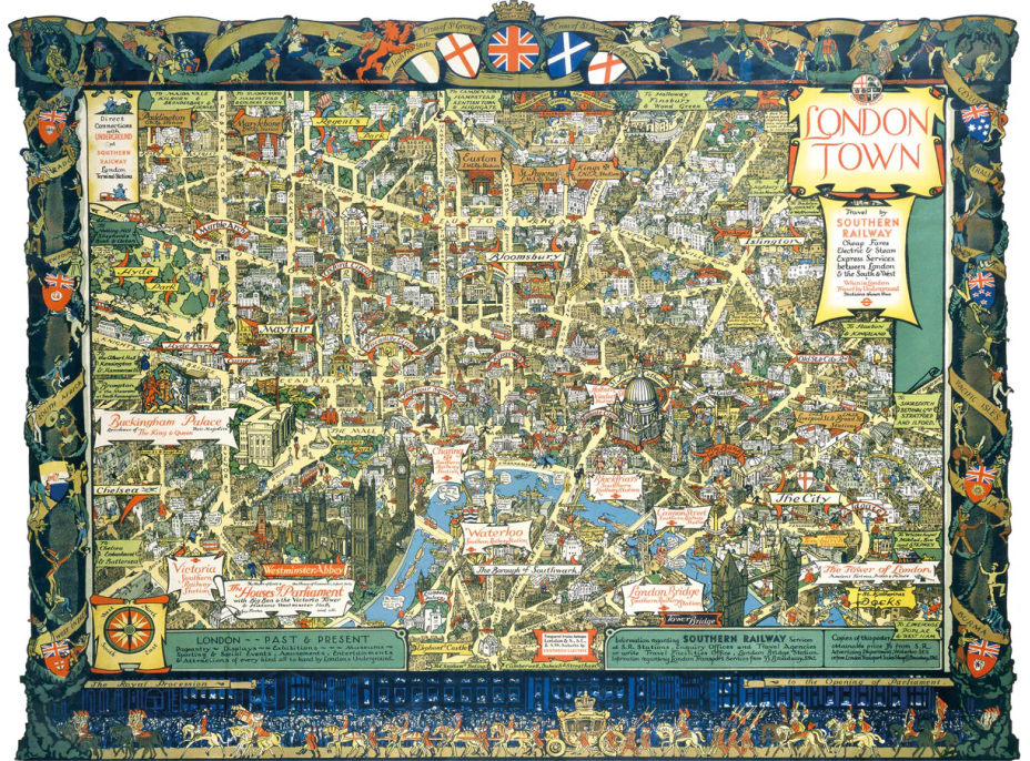 GIBSONS Puzzle Londýn zo Southern Railway 1000 dielikov