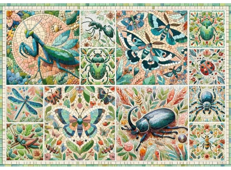 CHERRY PAZZI Puzzle Mozaika miniatúrne divočiny 1000 dielikov