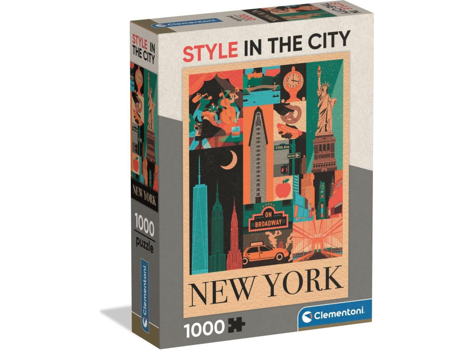CLEMENTONI Puzzle New York - Ikony mesta 1000 dielikov