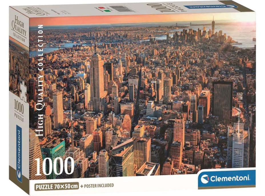 CLEMENTONI Puzzle New York - Pohľad na Manhattan 1000 dielikov