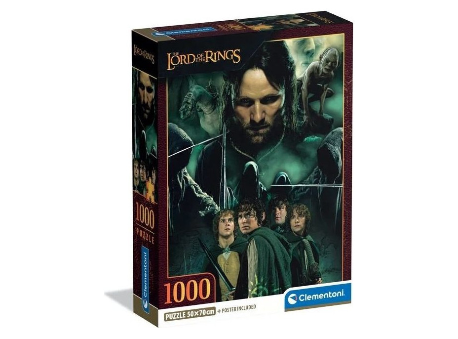 CLEMENTONI Puzzle Pán prsteňov - Spoločenstvo prsteňa 1000 dielikov