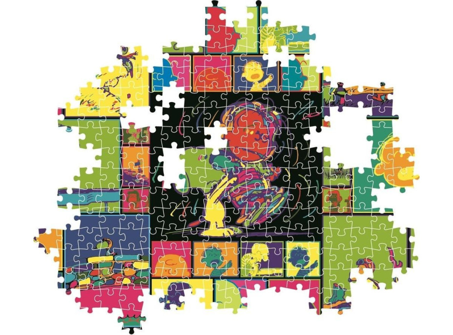 CLEMENTONI Puzzle Peanuts: Farebná koláž 1000 dielikov