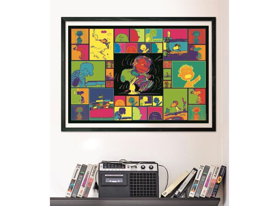 CLEMENTONI Puzzle Peanuts: Farebná koláž 1000 dielikov