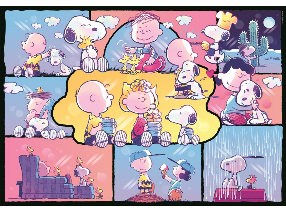 CLEMENTONI Puzzle Peanuts: Snoopy a priatelia 1000 dielikov