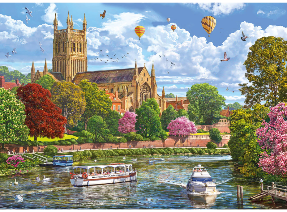 GIBSONS Puzzle Pohľad na Worcester 1000 dielikov