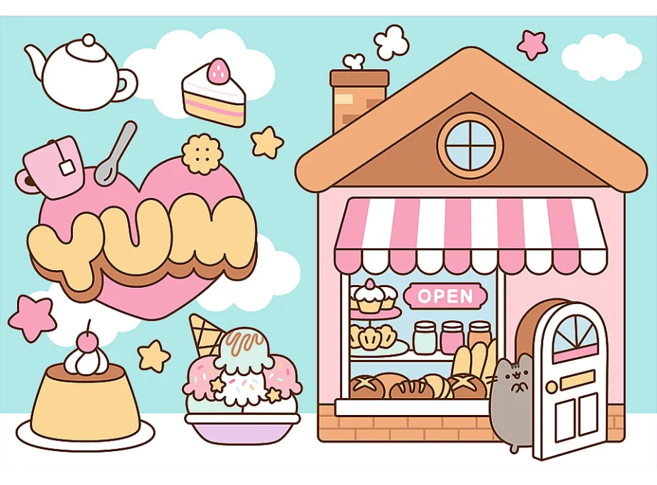 TREFL Puzzle Pusheen: Zoznámte sa s Pusheen 4x250 dielikov