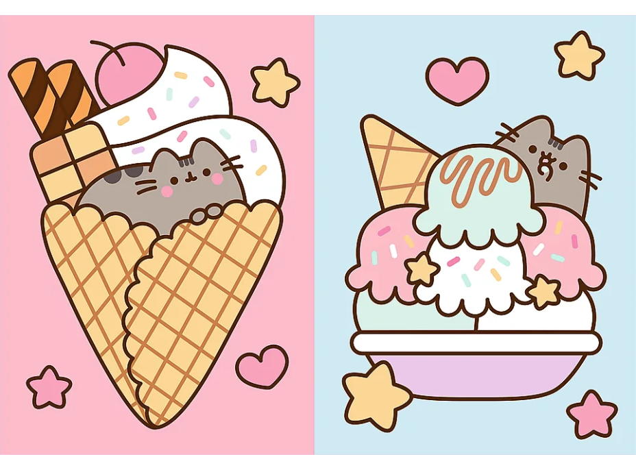 TREFL Puzzle Pusheen: Zoznámte sa s Pusheen 4x250 dielikov