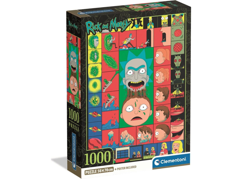 CLEMENTONI Puzzle Rick&Morty: Ikonické momenty 1000 dielikov