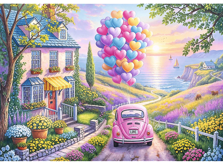 TREFL Puzzle Romantická jazda 1000 dielikov