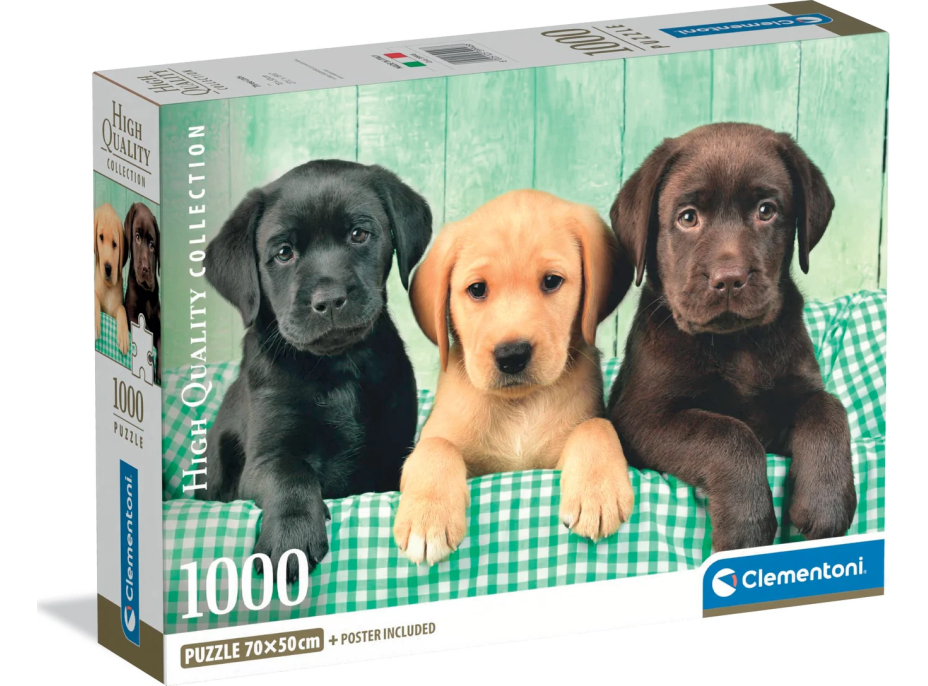CLEMENTONI Puzzle Tri labradori 1000 dielikov