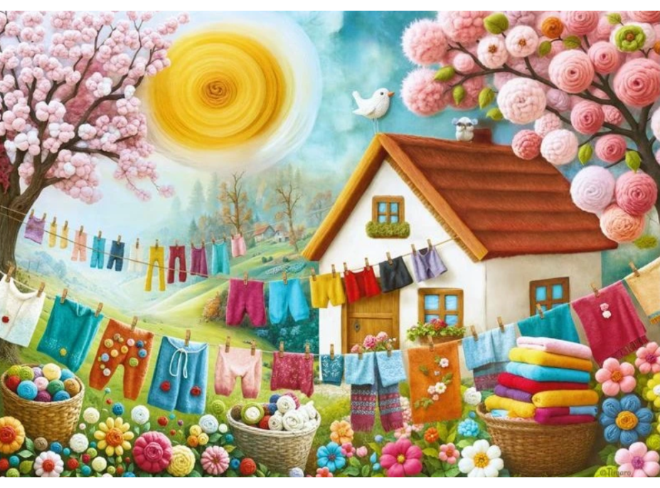 CHERRY PAZZI Puzzle Vlnená lúka 1000 dielikov