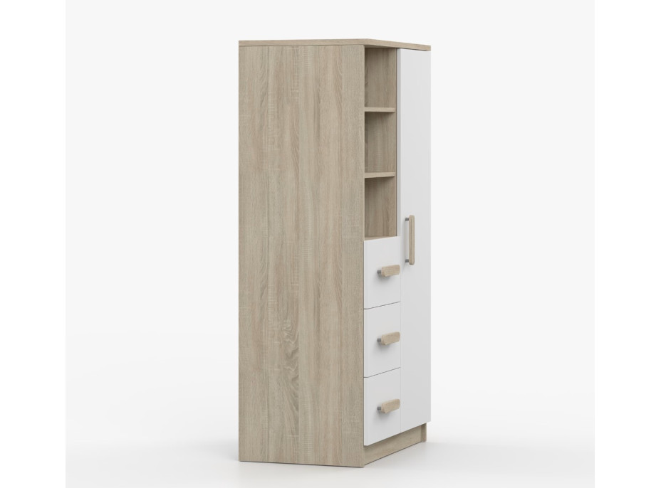 Regál SCOUT - dub sonoma/biely (8 variant)