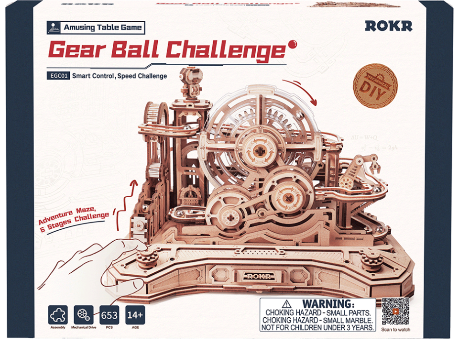 ROBOTIME Roker 3D drevené puzzle Guľôčková dráha 653 dielikov